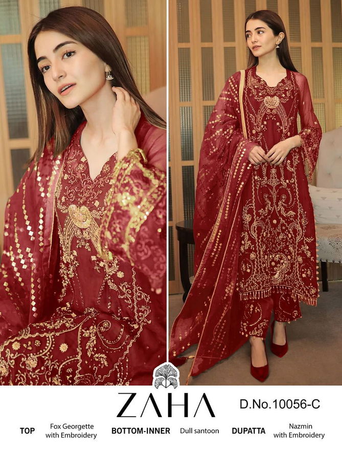 Zaha Mallika 10056 Georgette Pakistani Suits Catalog
